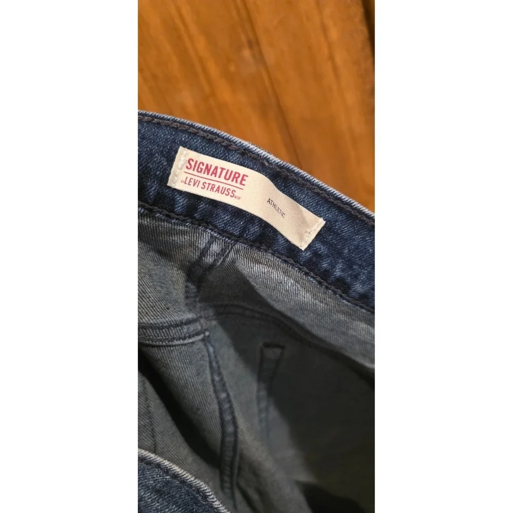 Signature by Levi Strauss & Co. Straight Jeans Mens W40‎ L32 Blue Denim Athletic